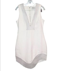 Premonition‎ White Sleeveless Dress, Deep V-Neck, Size 6(M,) EUC